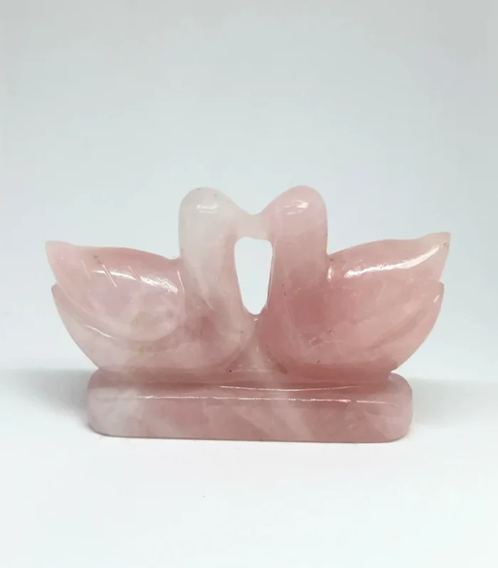 Rose Quartz Love Birds