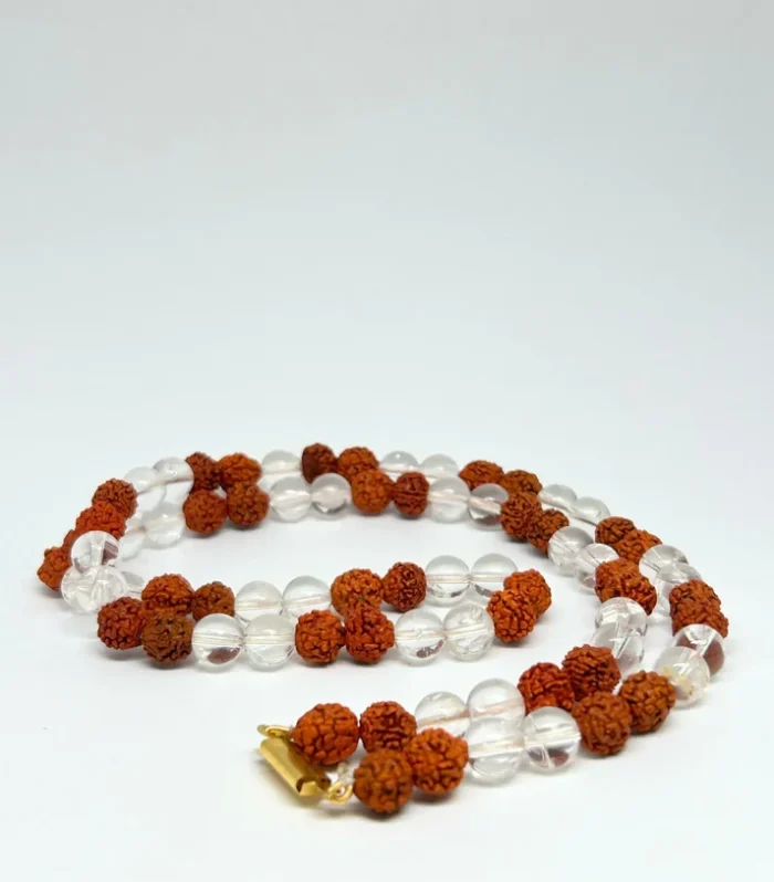 Rudraksh & White Mala
